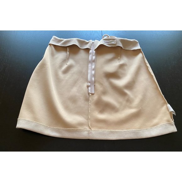 Newbury Kustom Mini Skirt Womens Medium Cream Buttery Soft Corset Tie A-line - Picture 15 of 16